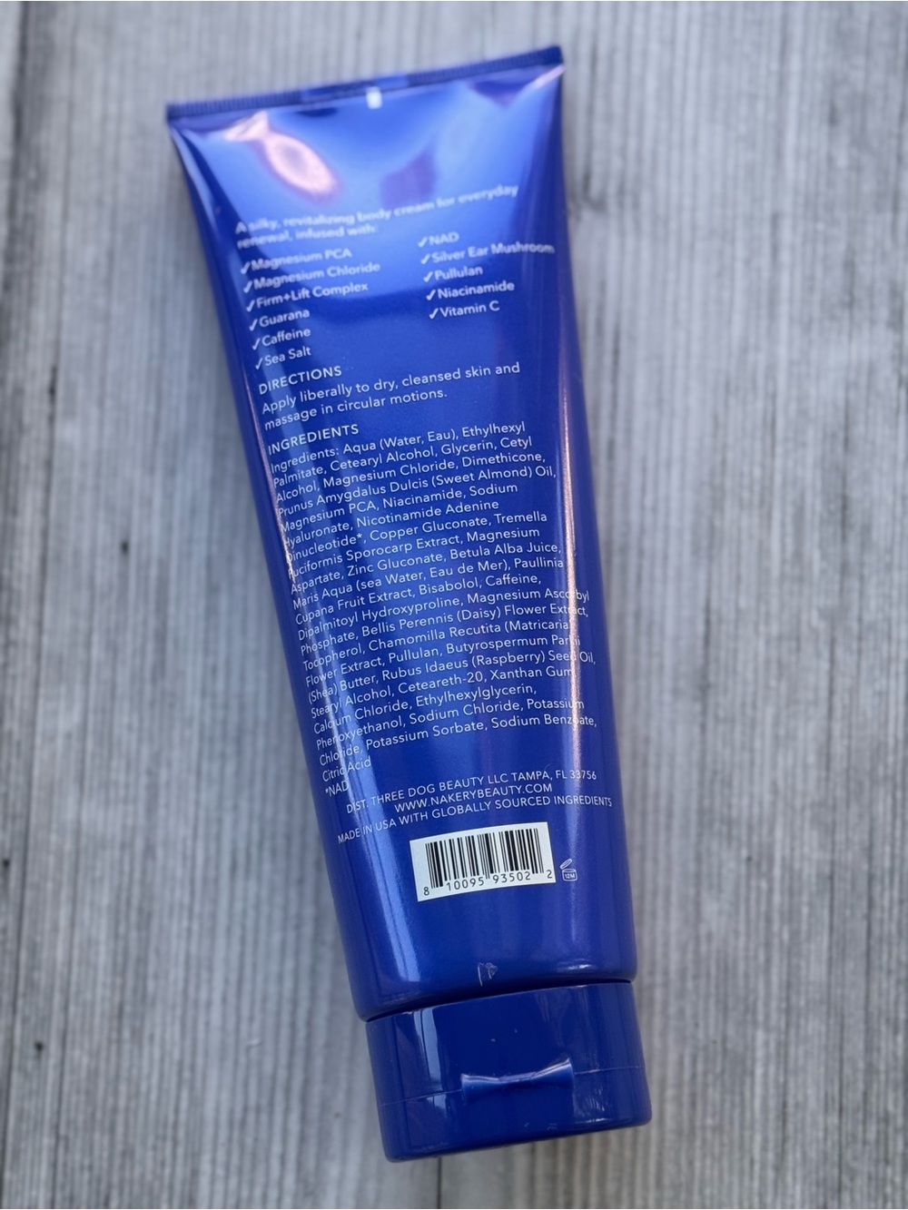 Nakery Beauty SkinRecovery Energize + Repair Body Cream 8.4 oz - Picture 2 of 3